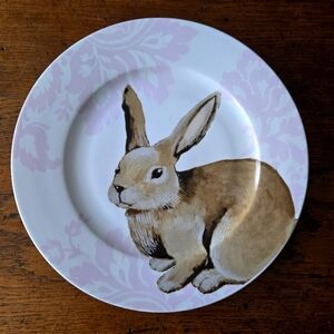 Bunny Plate Ciroa Pink 11" Fine Bone China